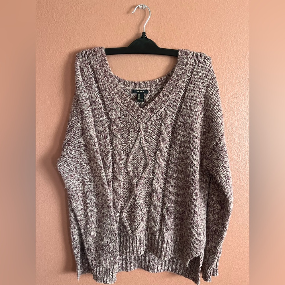 Forever 21 purple knit sweater